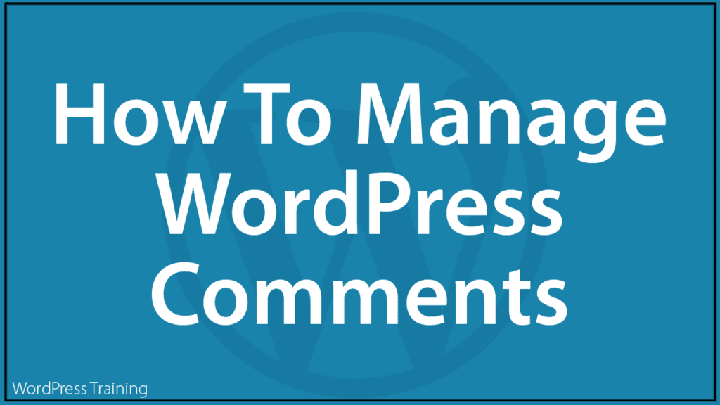 How to Manage Comments In WordPress