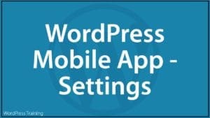 How To Use The WordPress Mobile App - Settings