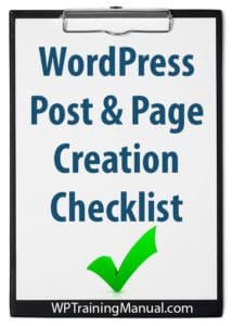 WordPress Post & Page Creation Checklist
